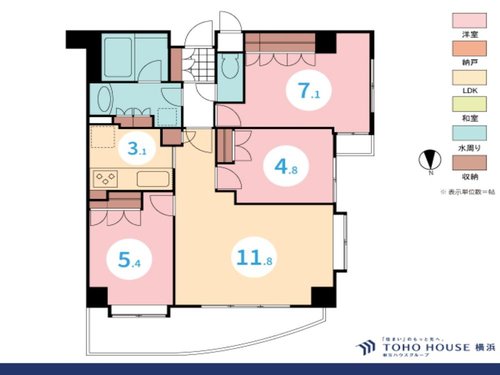 3LDK、価格5480万円、専有面積68.79m2、バルコニー面積8.48m2