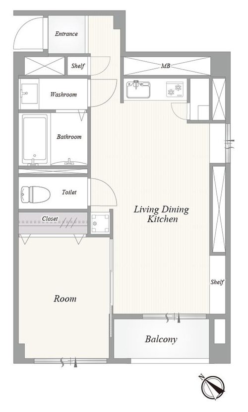 1LDK、価格3480万円、専有面積38.06m2、バルコニー面積2.25m2 1LDK 38.06m2 この立地でこの価格