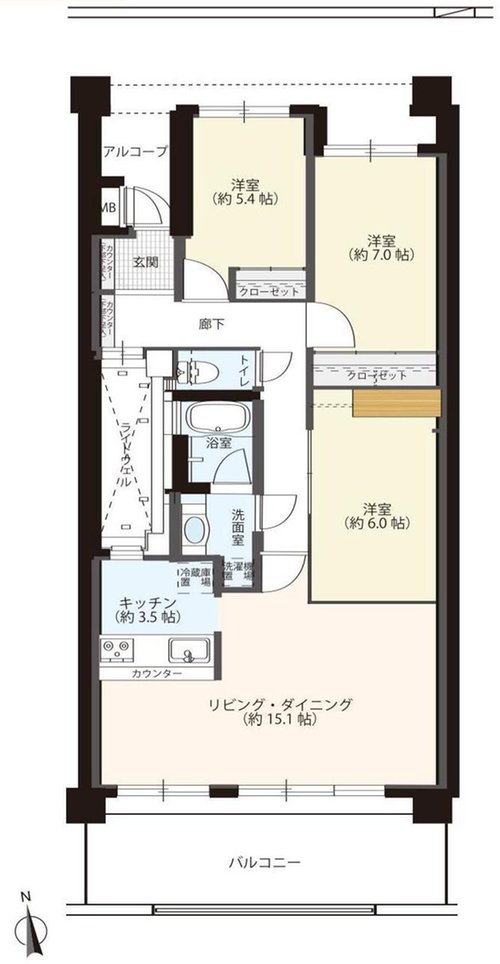 RC造は、鉄筋とコンクリートを一体化させた構造材を柱や梁などに用いる構造です。耐震性や耐久性にすぐれています。