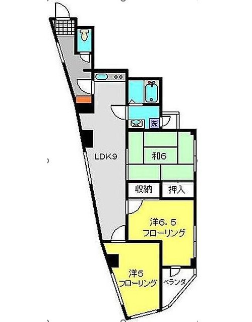 3DK、価格3880万円、専有面積63.79m2、バルコニー面積3.5m2 間取り図