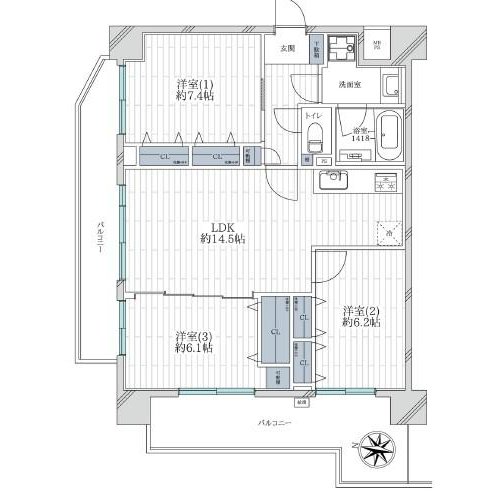 3LDK、価格4780万円、専有面積76.44m2、バルコニー面積20.3m2 ◆現在リフォーム中♪
西向き面したワイドなバルコニーのあります!4階・角部屋の為、陽当たり・眺望良好◎各居室収納付き。広々としたLDKは約14.5帖!設備や内装も新規入替予定です♪ぜひお問合せ下さい♪