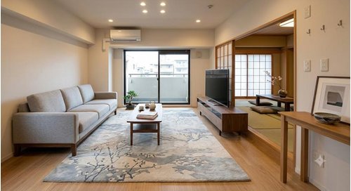 本画像は空室写真にCG・AI技術で家具・調度品(絨毯などを含む)を配置したバーチャルステージング画像です。画像内の家具・小物は販売価格に含まれません。現況と差異がある場合は現況を優先とします。
