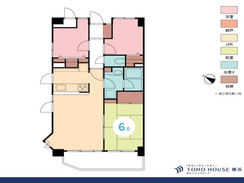 3LDK、価格5199万円、専有面積60.75m2、バルコニー面積7.31m2